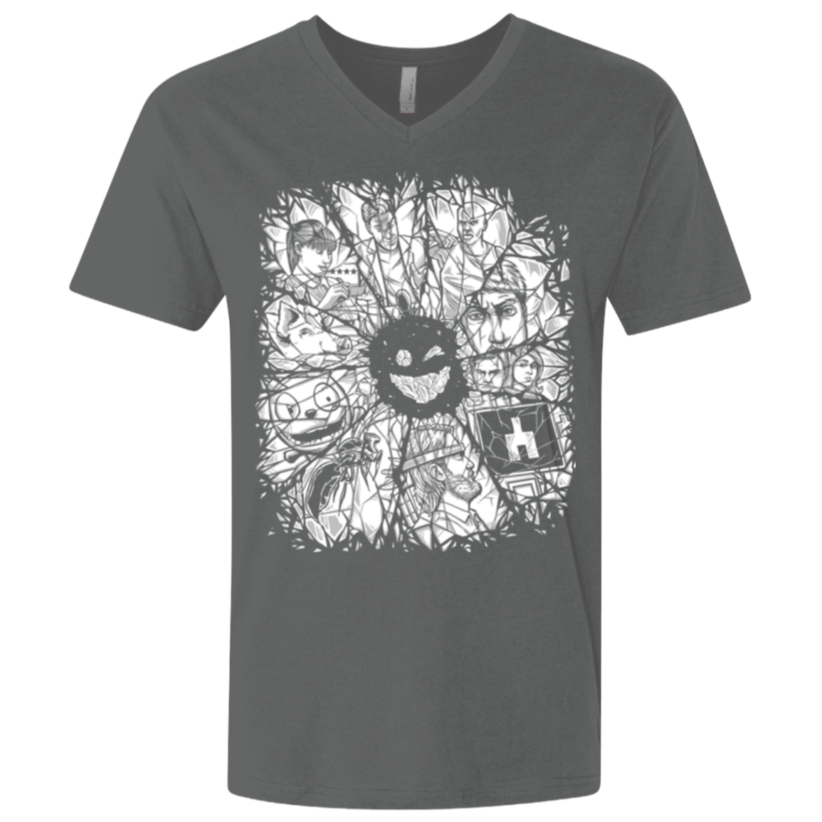 T-Shirts Heavy Metal / X-Small Black Mirror Men's Premium V-Neck