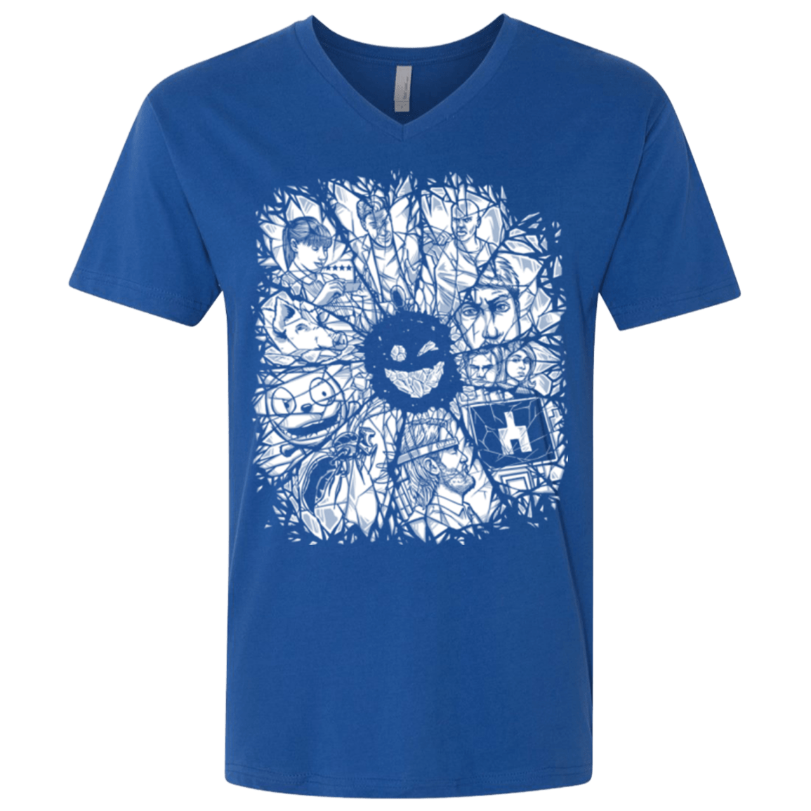 T-Shirts Royal / X-Small Black Mirror Men's Premium V-Neck