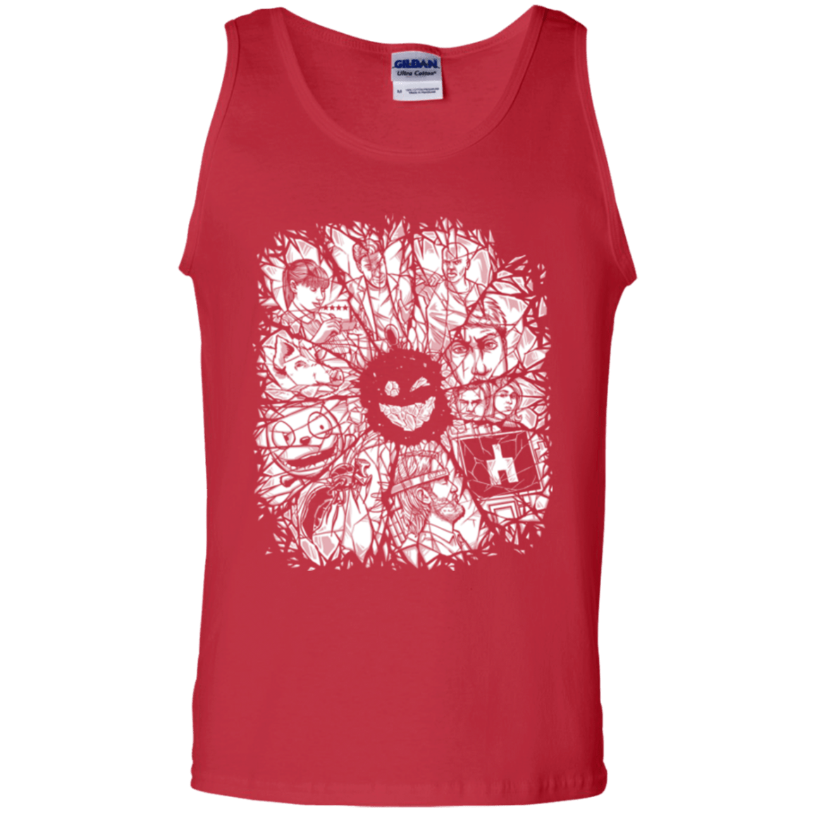 T-Shirts Red / S Black Mirror Men's Tank Top