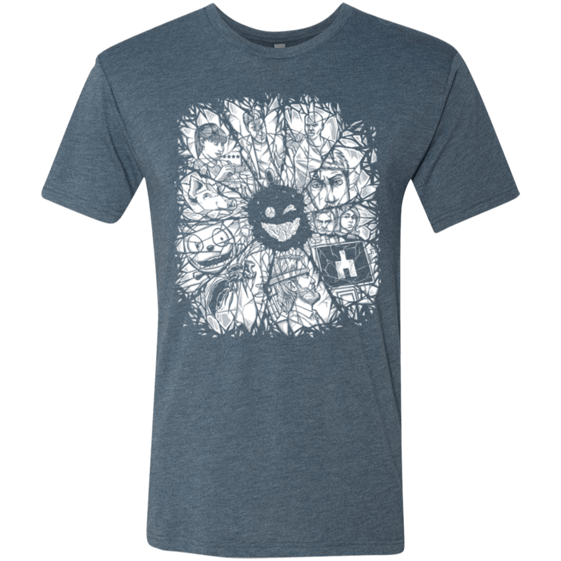 T-Shirts Indigo / S Black Mirror Men's Triblend T-Shirt