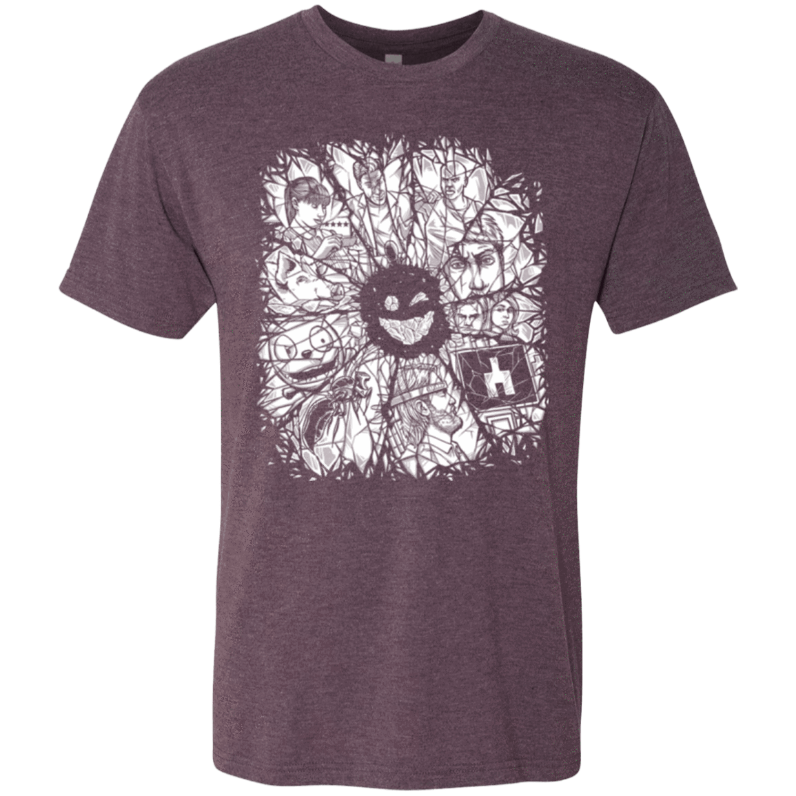 T-Shirts Vintage Purple / S Black Mirror Men's Triblend T-Shirt