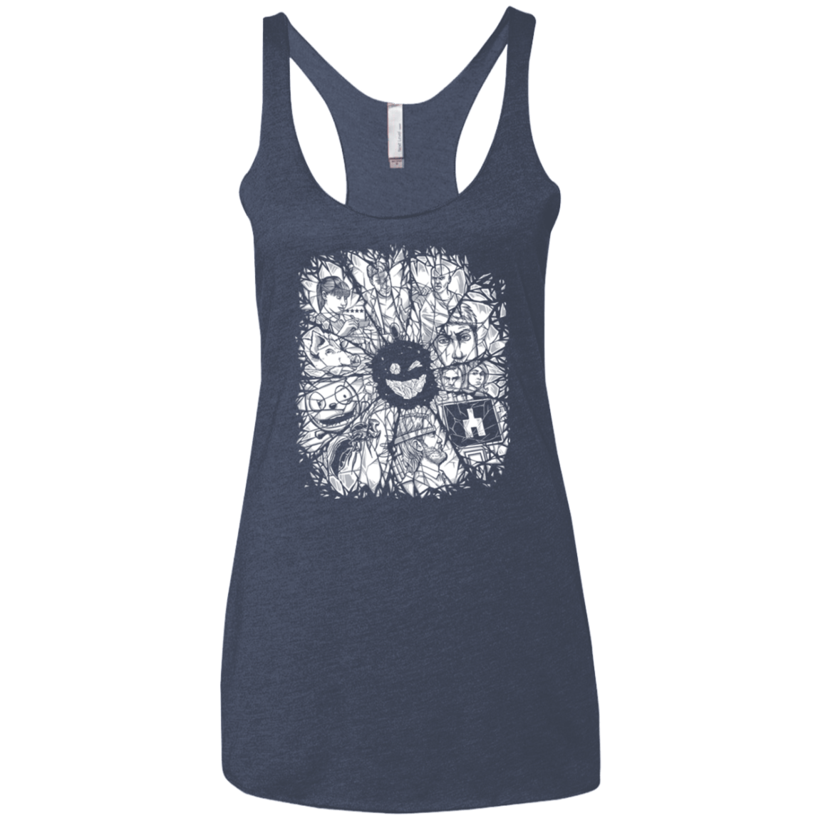 T-Shirts Vintage Navy / X-Small Black Mirror Women's Triblend Racerback Tank