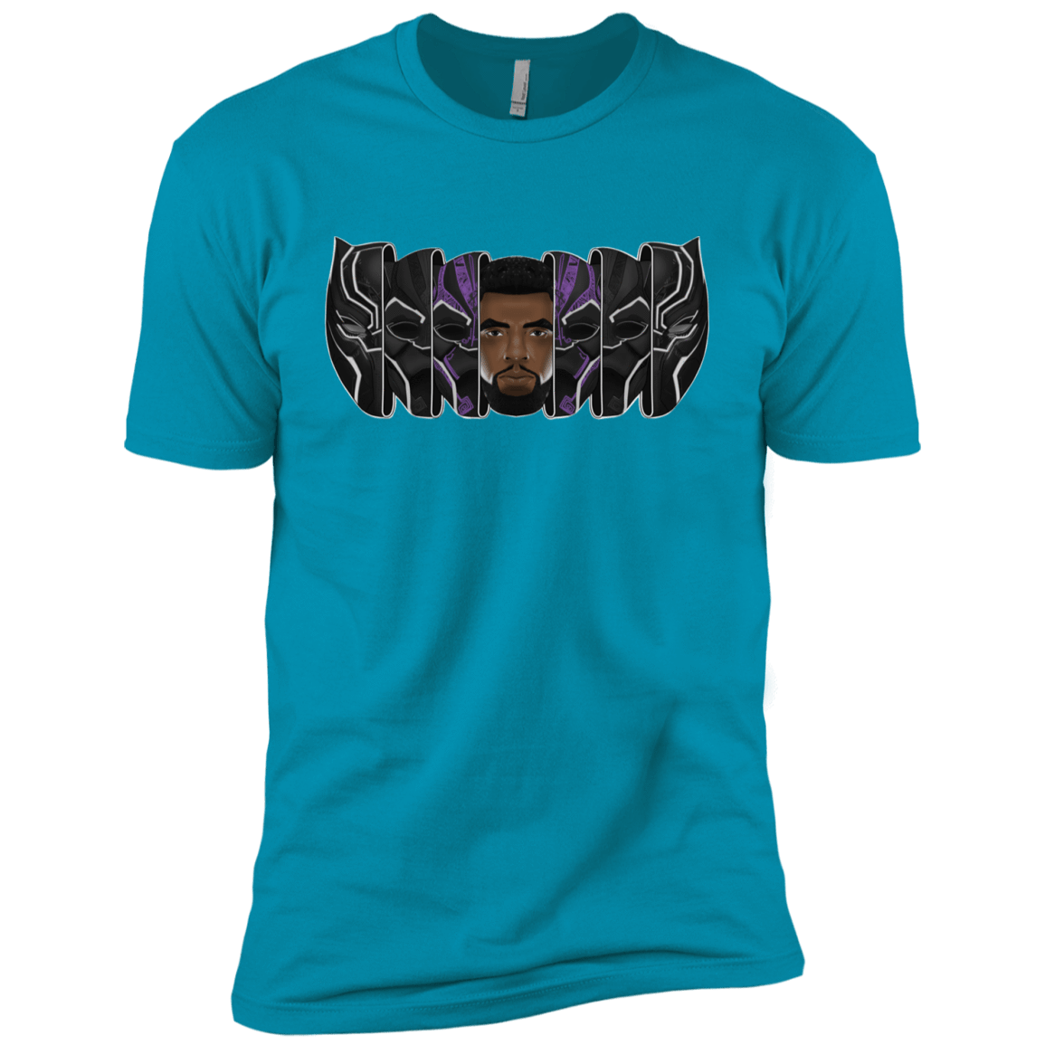 T-Shirts Turquoise / YXS Black Panther Mask Boys Premium T-Shirt