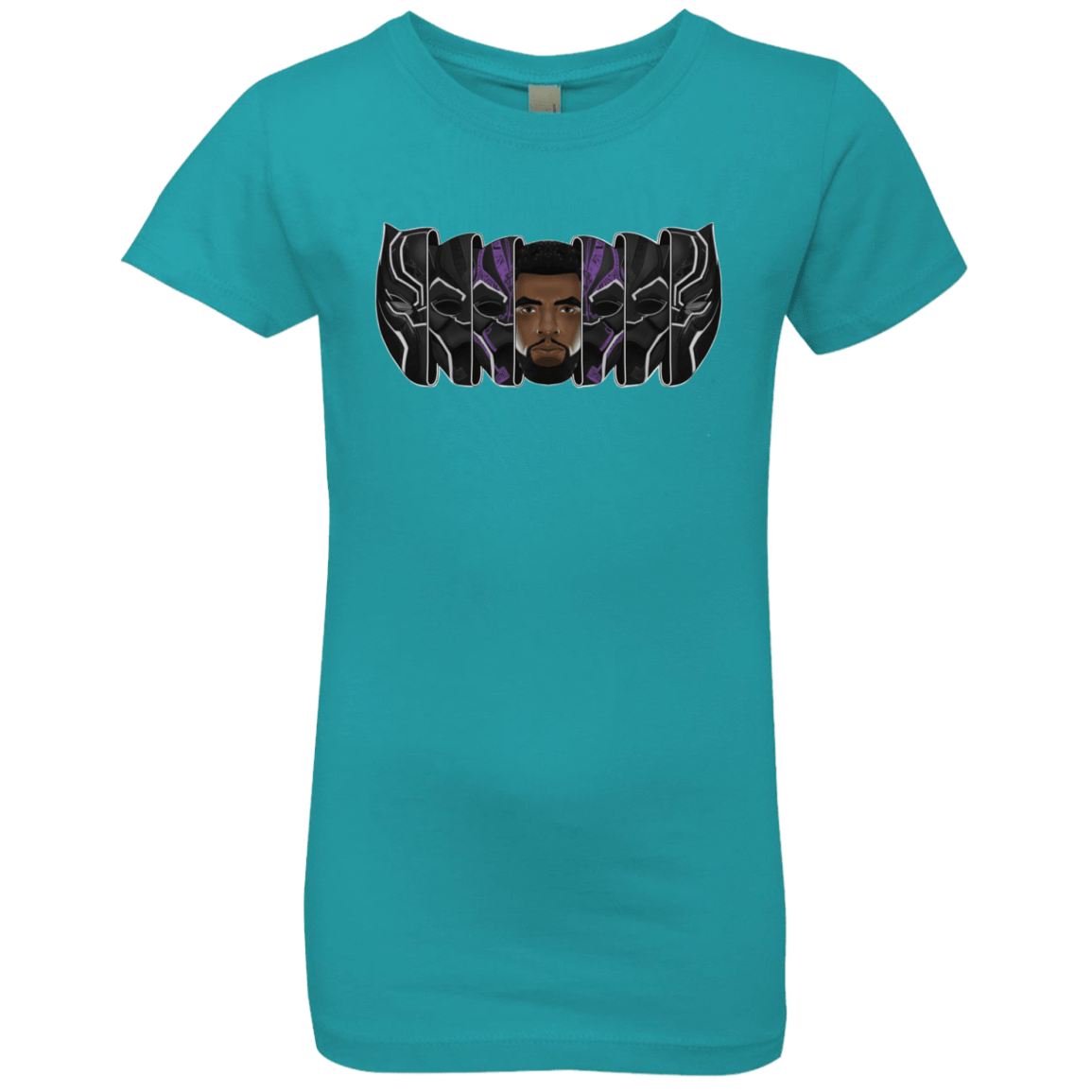 T-Shirts Tahiti Blue / YXS Black Panther Mask Girls Premium T-Shirt