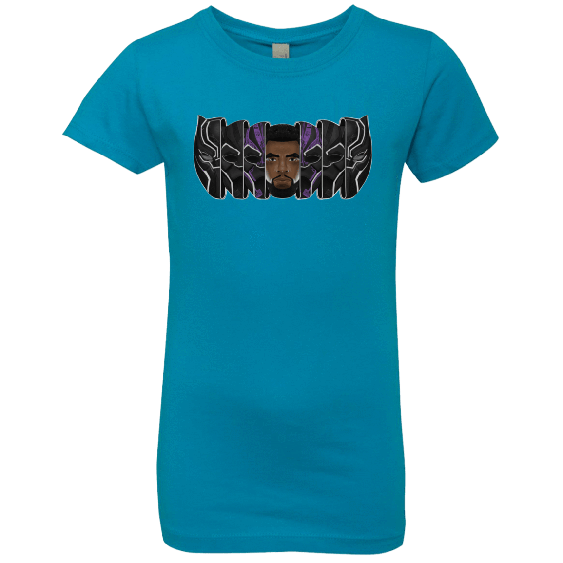 T-Shirts Turquoise / YXS Black Panther Mask Girls Premium T-Shirt
