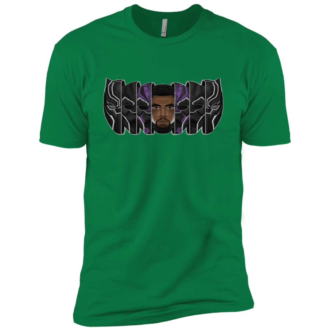 T-Shirts Kelly Green / X-Small Black Panther Mask Men's Premium T-Shirt