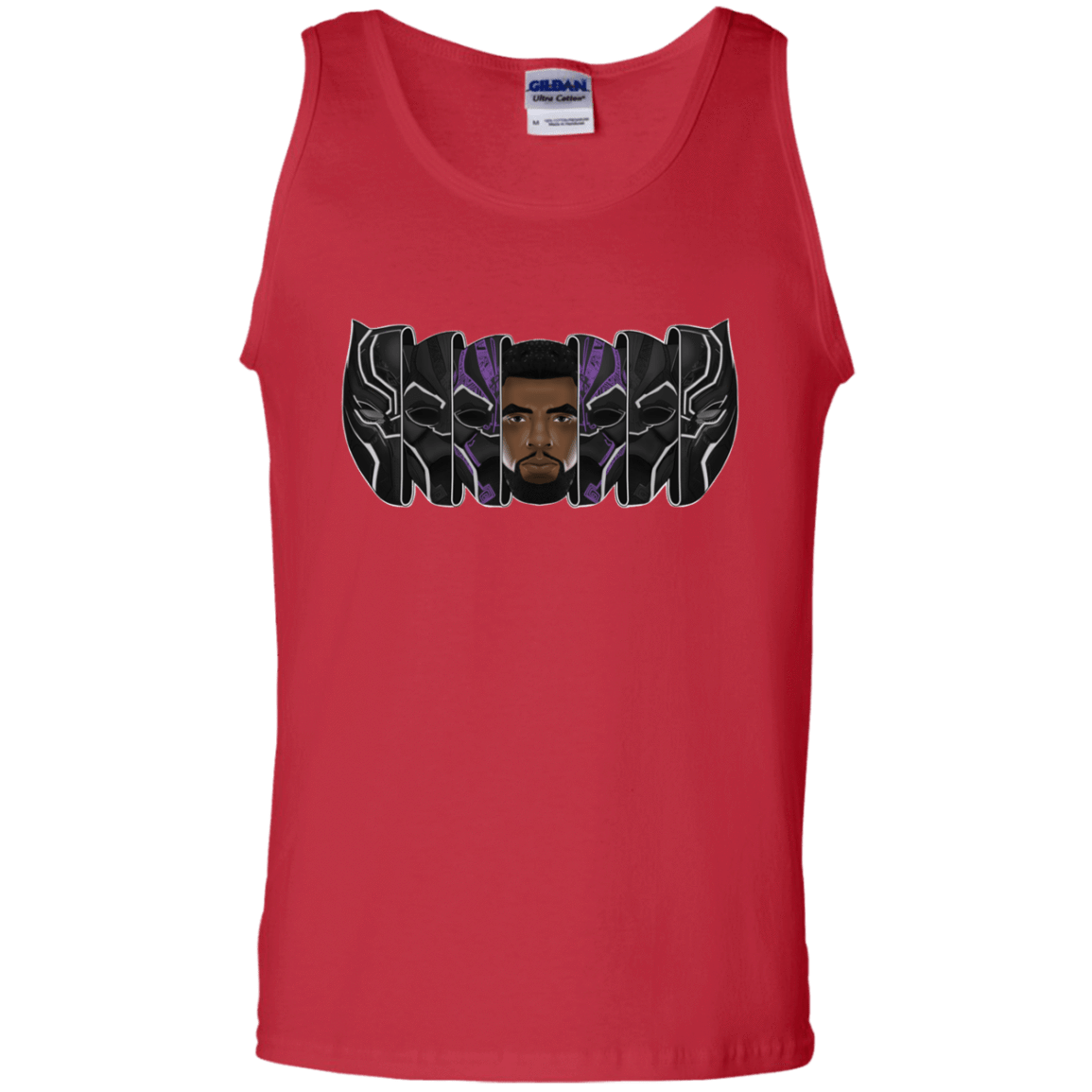 T-Shirts Red / S Black Panther Mask Men's Tank Top