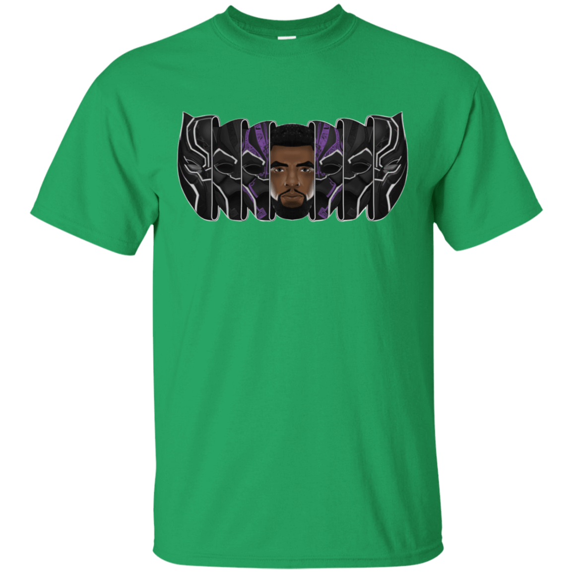T-Shirts Irish Green / S Black Panther Mask T-Shirt