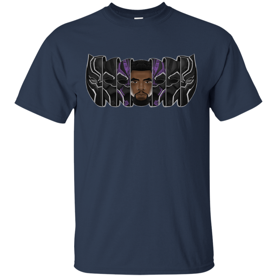 T-Shirts Navy / S Black Panther Mask T-Shirt