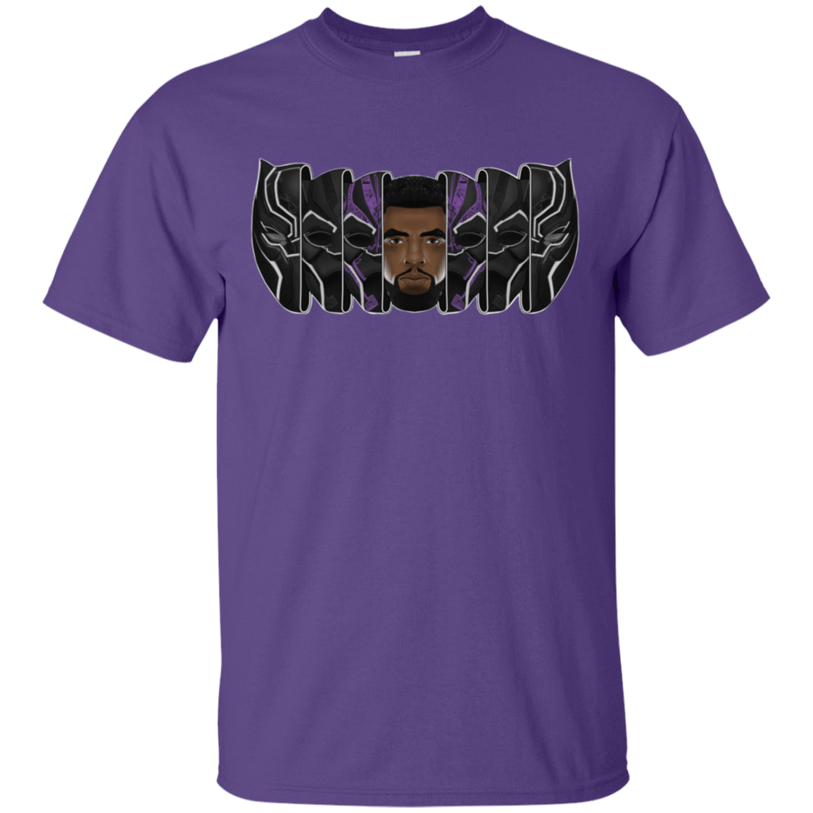 T-Shirts Purple / S Black Panther Mask T-Shirt