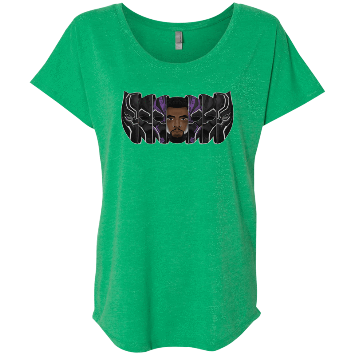 T-Shirts Envy / X-Small Black Panther Mask Triblend Dolman Sleeve