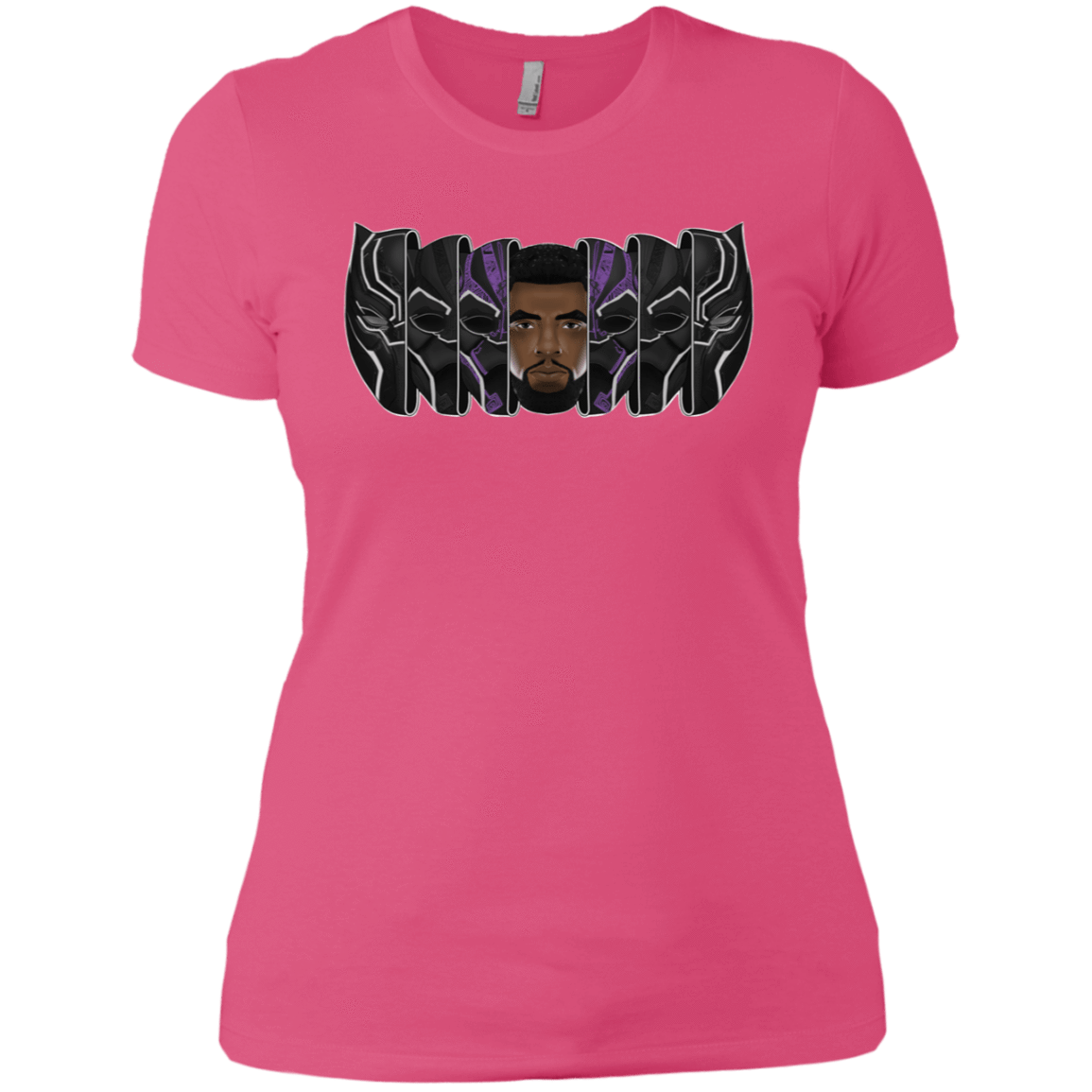 T-Shirts Hot Pink / X-Small Black Panther Mask Women's Premium T-Shirt