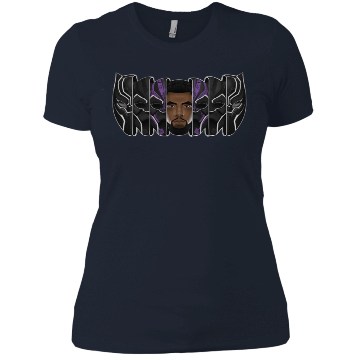 T-Shirts Midnight Navy / X-Small Black Panther Mask Women's Premium T-Shirt