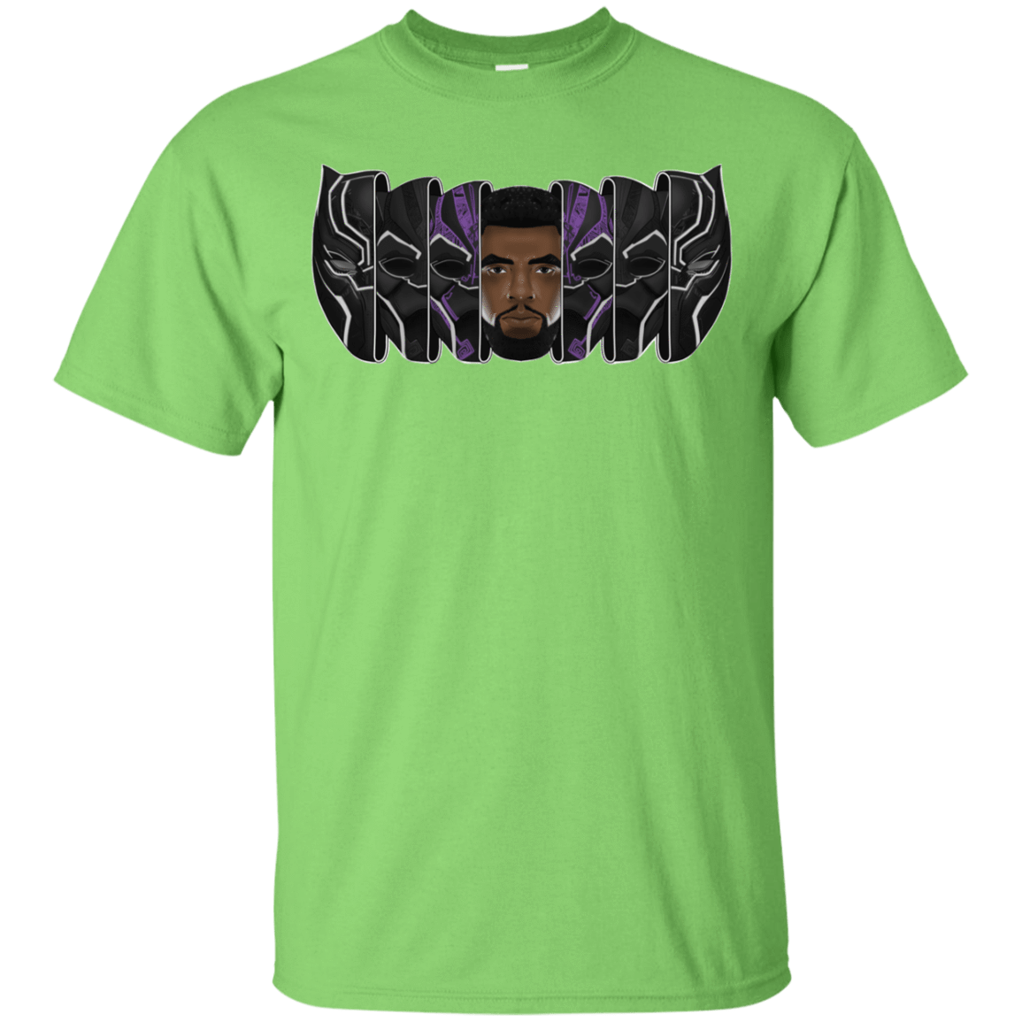 T-Shirts Lime / YXS Black Panther Mask Youth T-Shirt