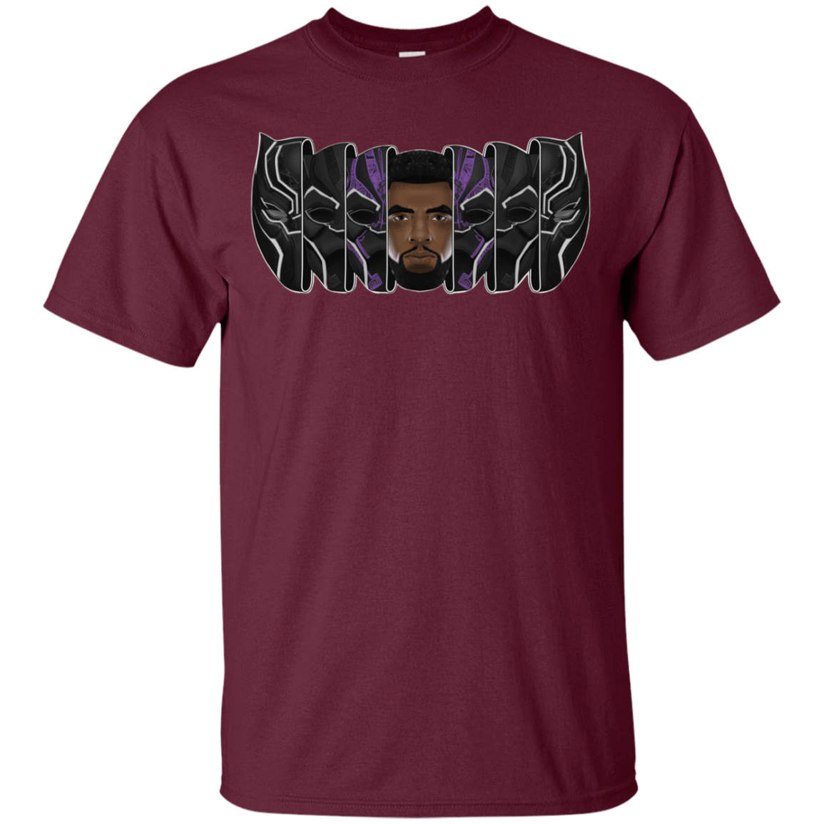 T-Shirts Maroon / YXS Black Panther Mask Youth T-Shirt