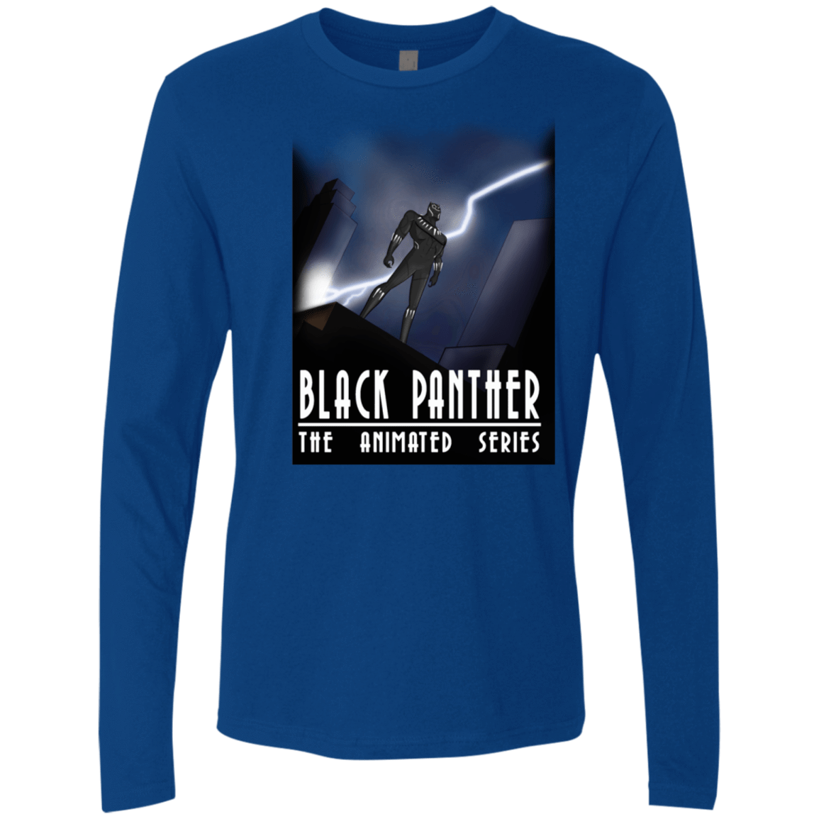 T-Shirts Royal / S Black Panther The Animated Series Men's Premium Long Sleeve