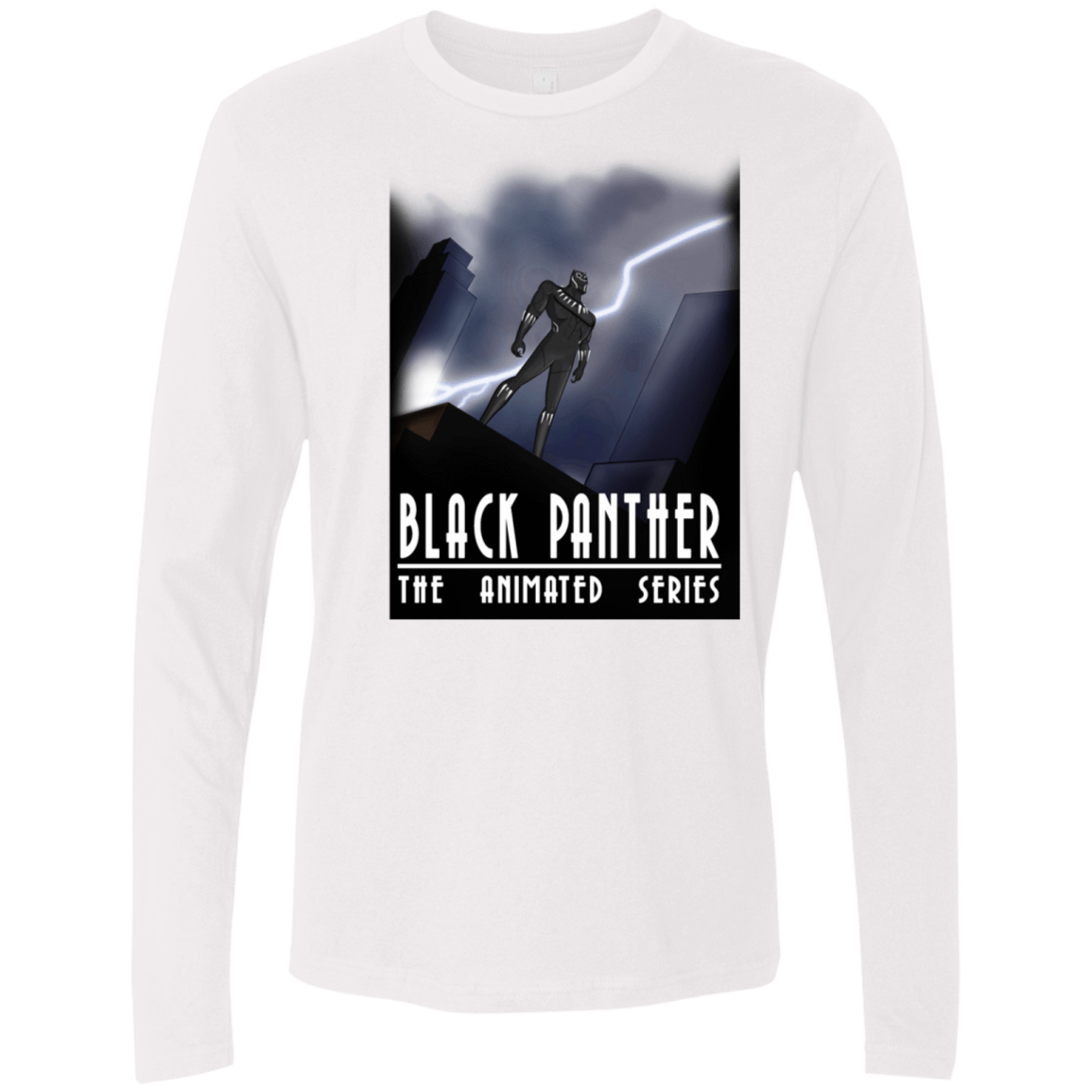 T-Shirts White / S Black Panther The Animated Series Men's Premium Long Sleeve