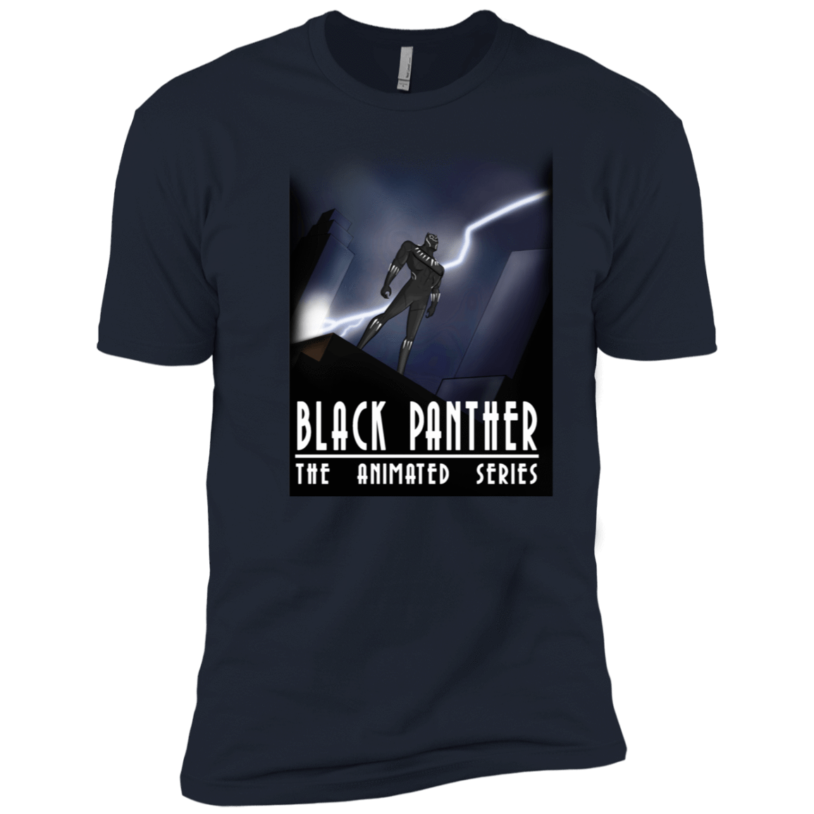 T-Shirts Midnight Navy / X-Small Black Panther The Animated Series Men's Premium T-Shirt