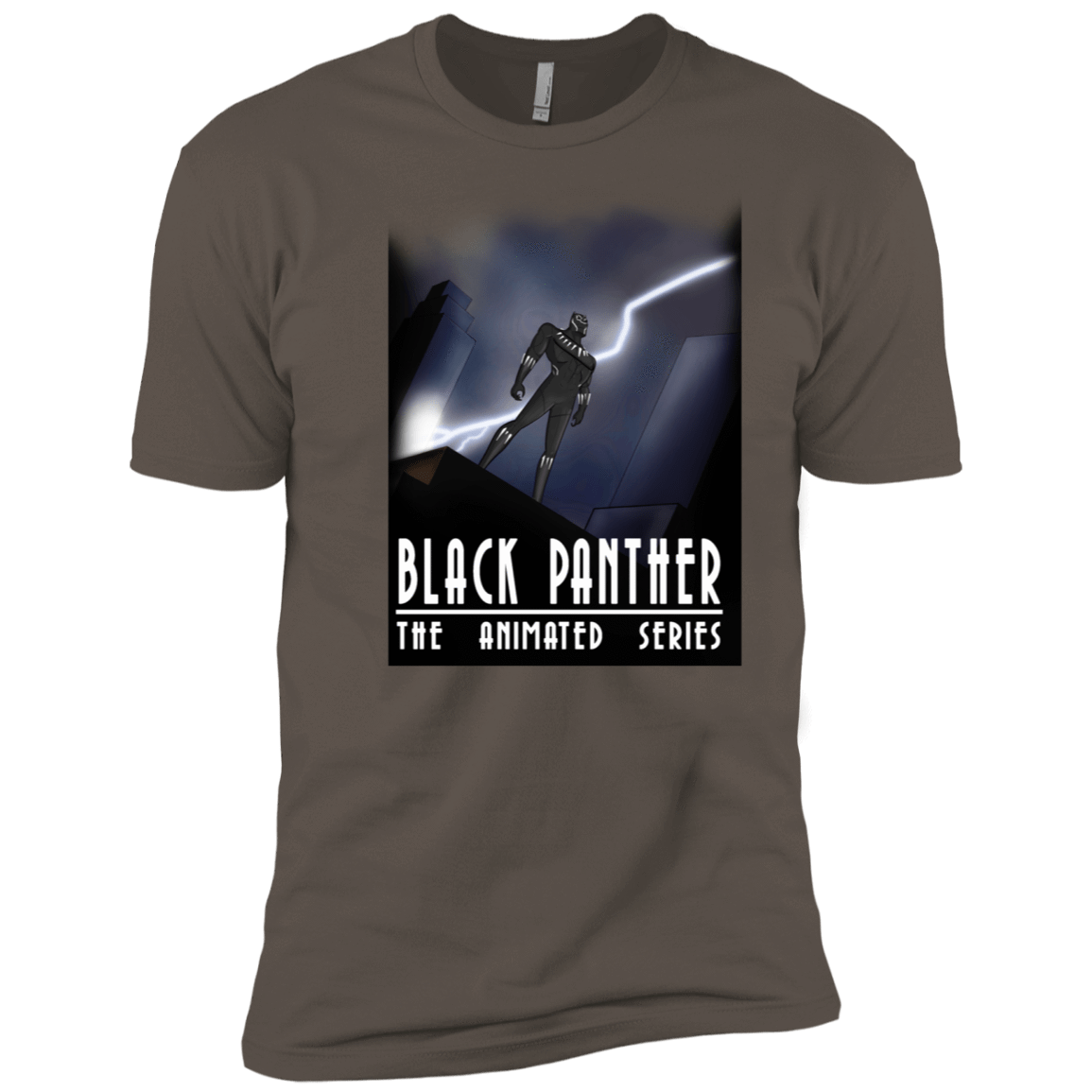 T-Shirts Warm Grey / X-Small Black Panther The Animated Series Men's Premium T-Shirt