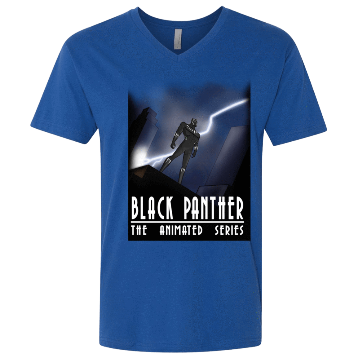 T-Shirts Royal / X-Small Black Panther The Animated Series Men's Premium V-Neck