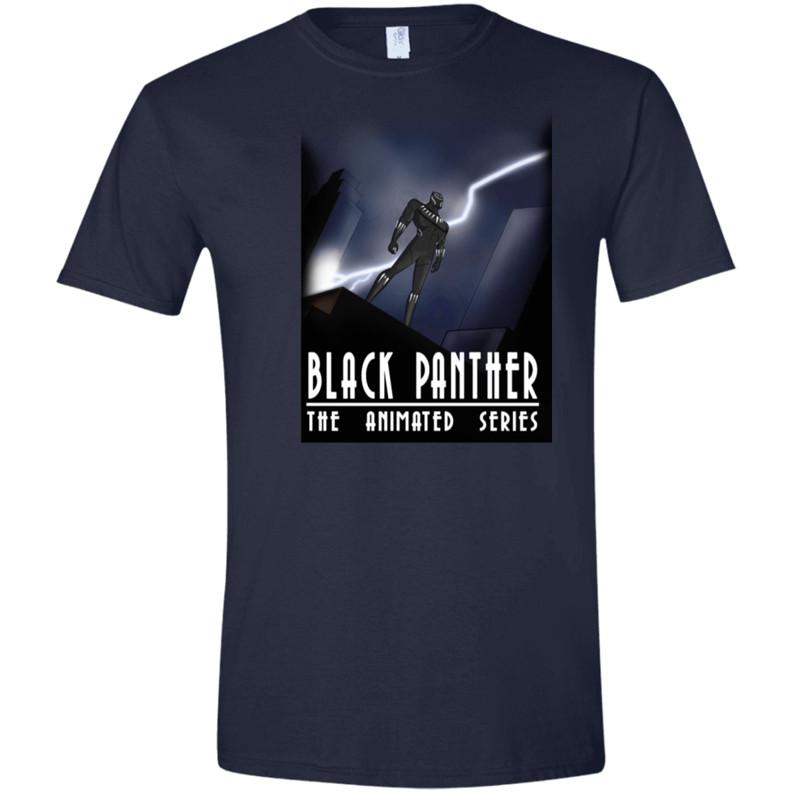 T-Shirts Navy / X-Small Black Panther The Animated Series Men's Semi-Fitted Softstyle