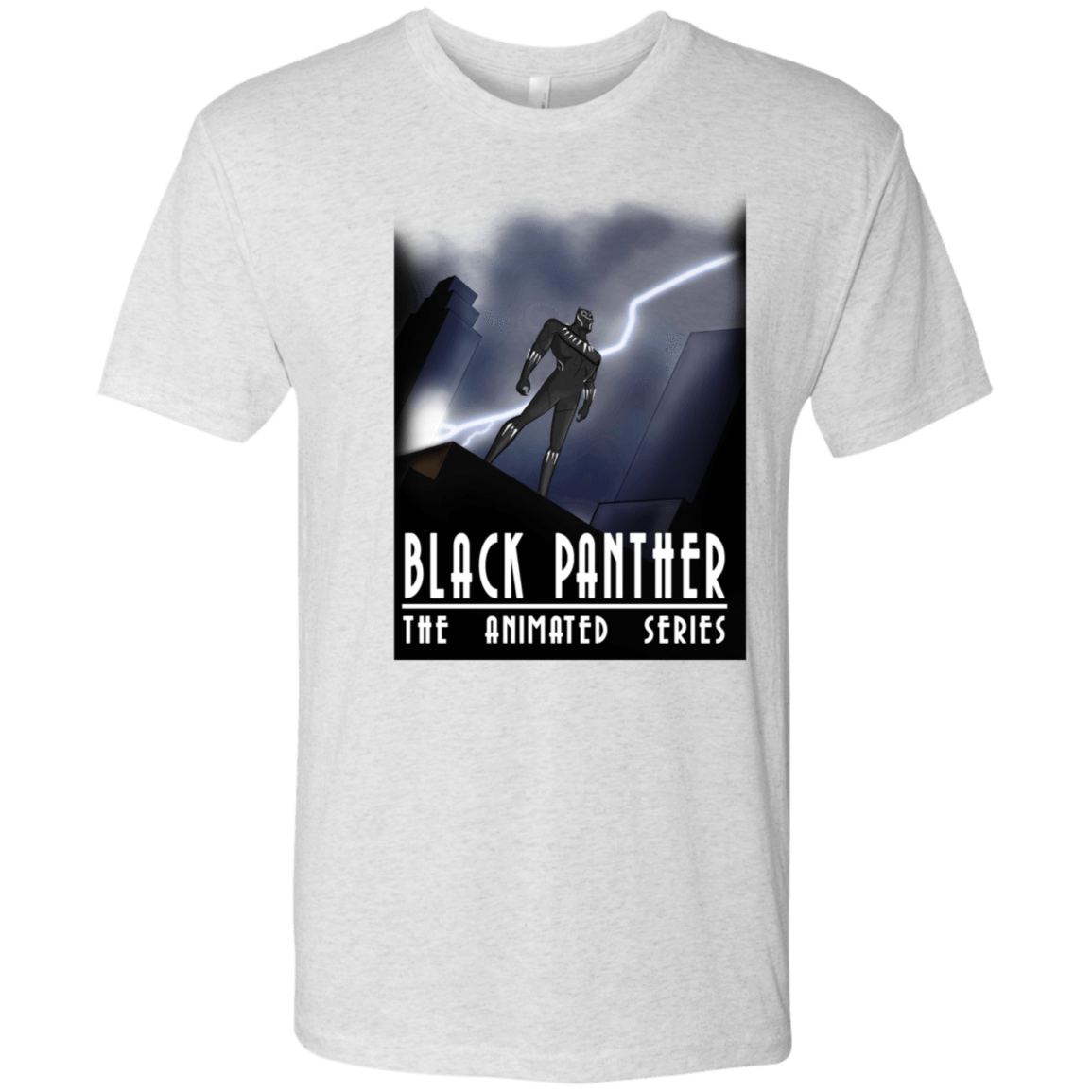 T-Shirts Heather White / S Black Panther The Animated Series Men's Triblend T-Shirt