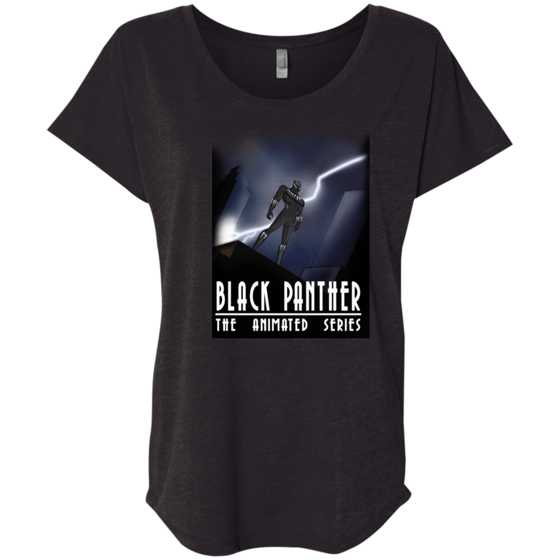 T-Shirts Vintage Black / X-Small Black Panther The Animated Series Triblend Dolman Sleeve