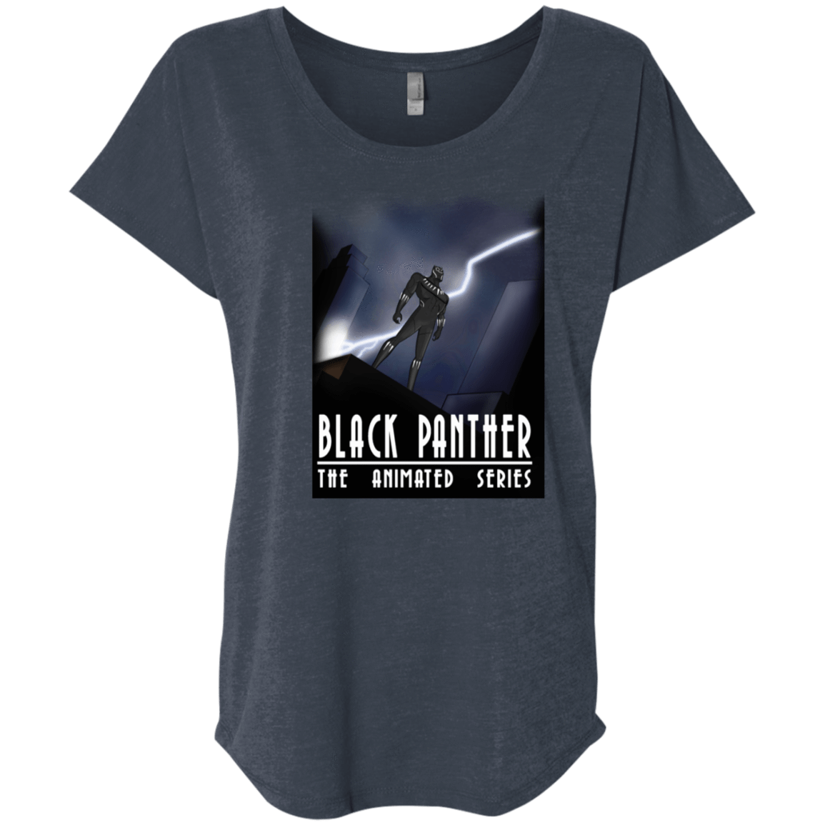 T-Shirts Vintage Navy / X-Small Black Panther The Animated Series Triblend Dolman Sleeve