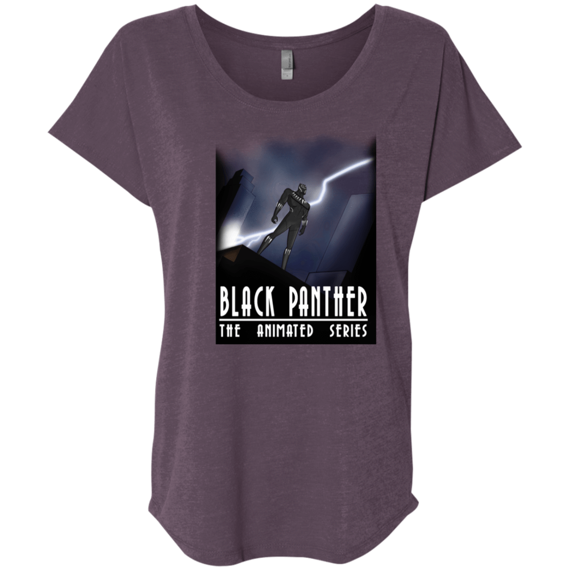 T-Shirts Vintage Purple / X-Small Black Panther The Animated Series Triblend Dolman Sleeve