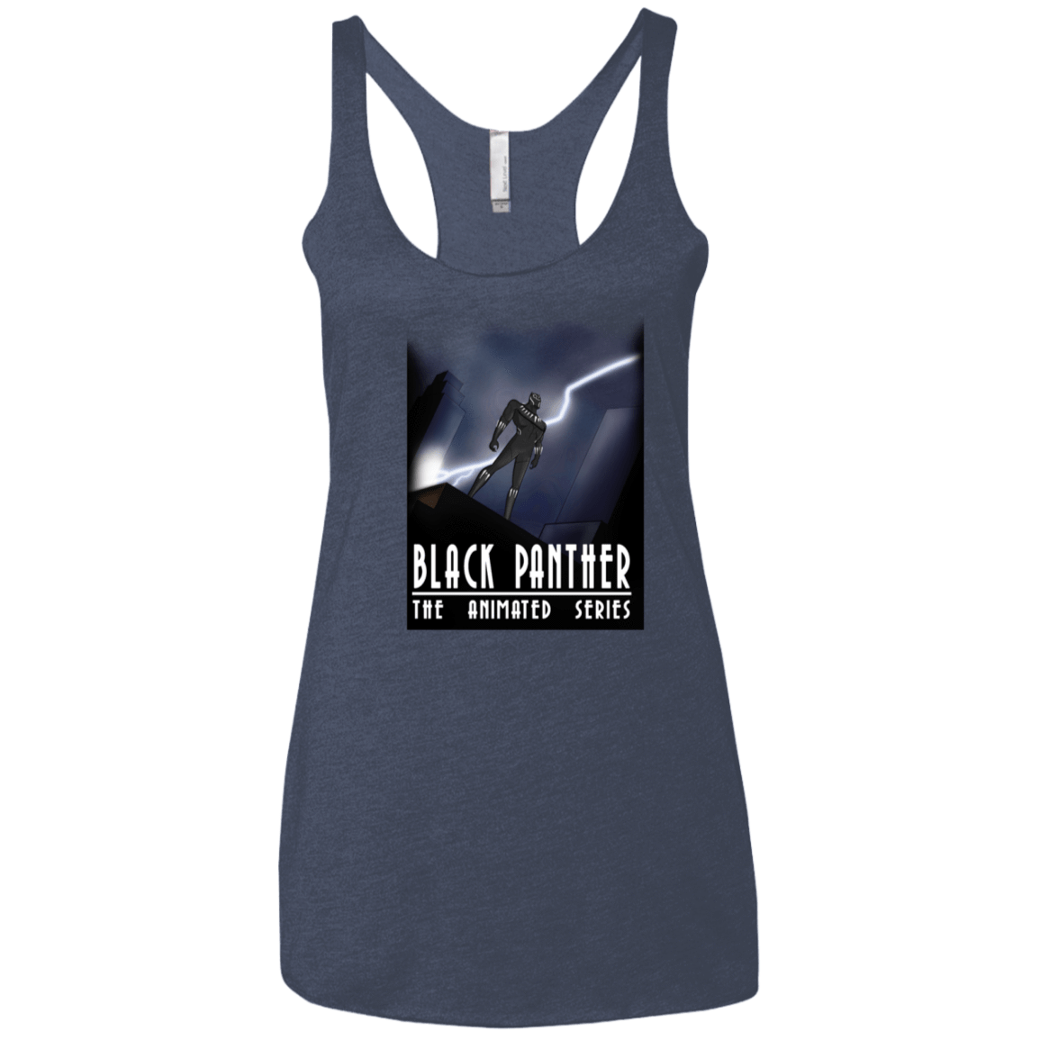 T-Shirts Vintage Navy / X-Small Black Panther The Animated Series Women's Triblend Racerback Tank