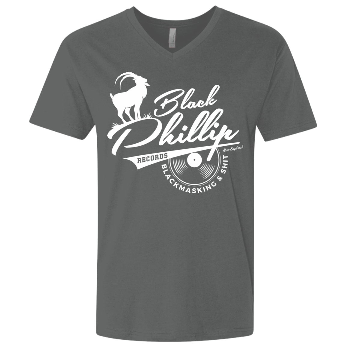 T-Shirts Heavy Metal / X-Small BLACK PHILLIP RECORDS Men's Premium V-Neck