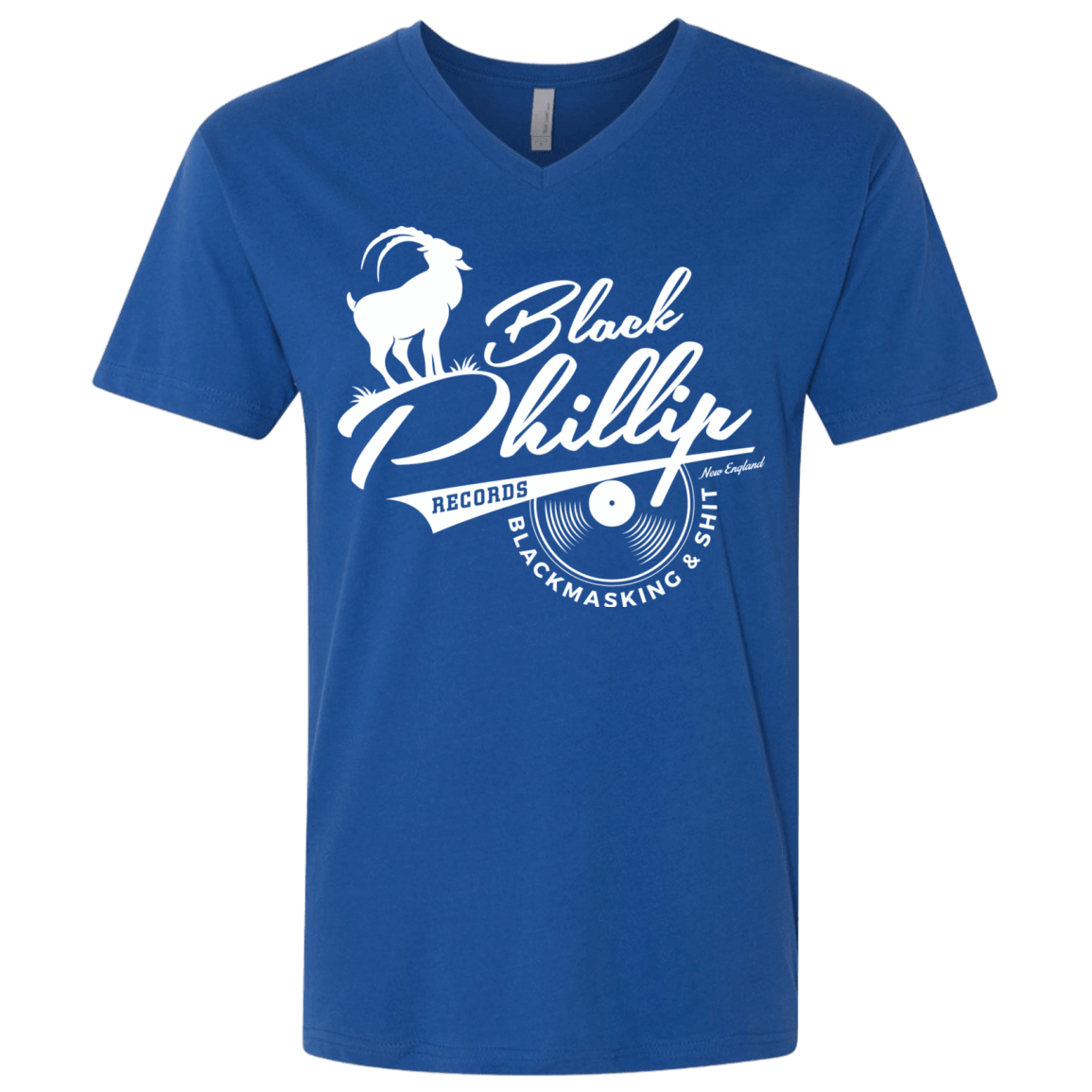 T-Shirts Royal / X-Small BLACK PHILLIP RECORDS Men's Premium V-Neck