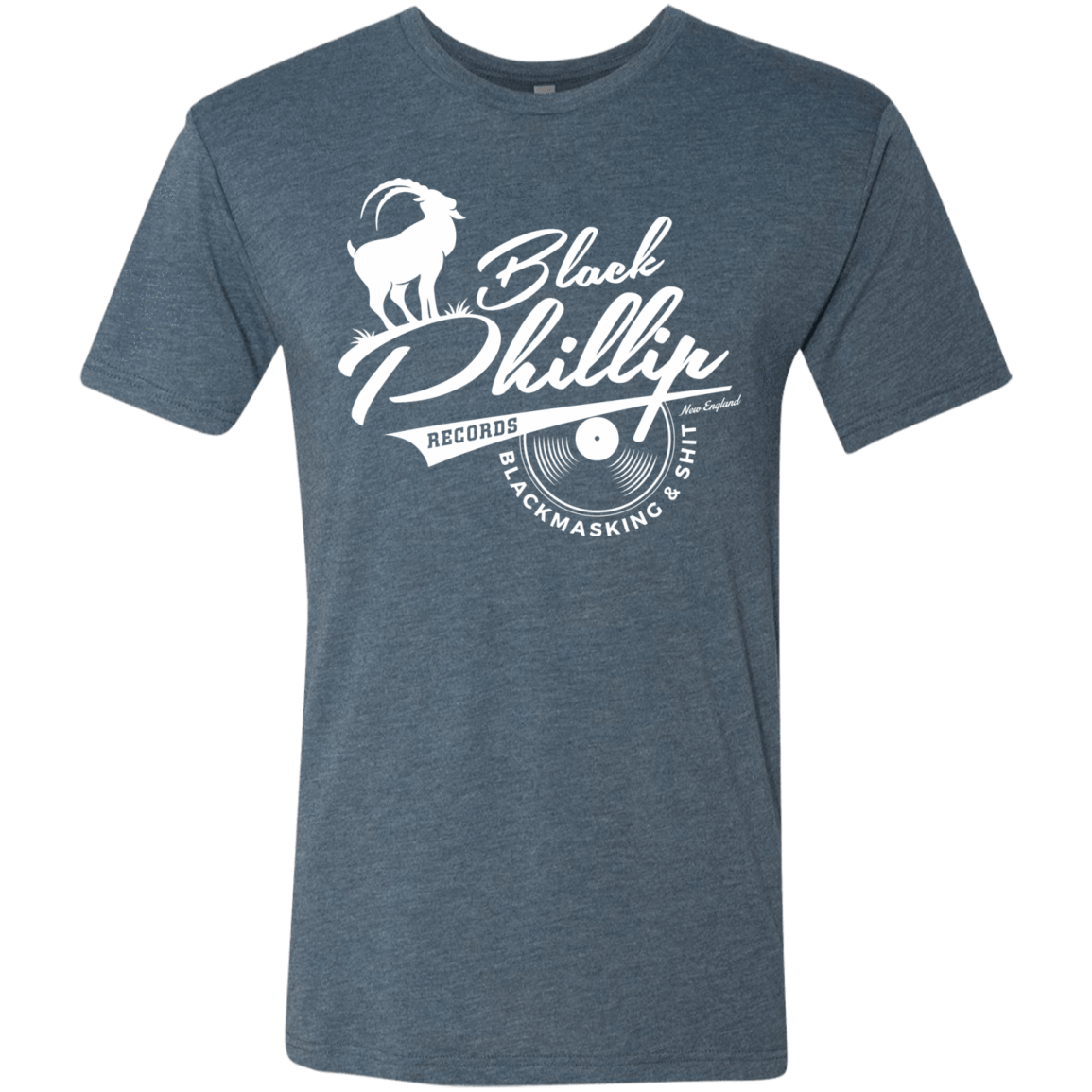 T-Shirts Indigo / Small BLACK PHILLIP RECORDS Men's Triblend T-Shirt