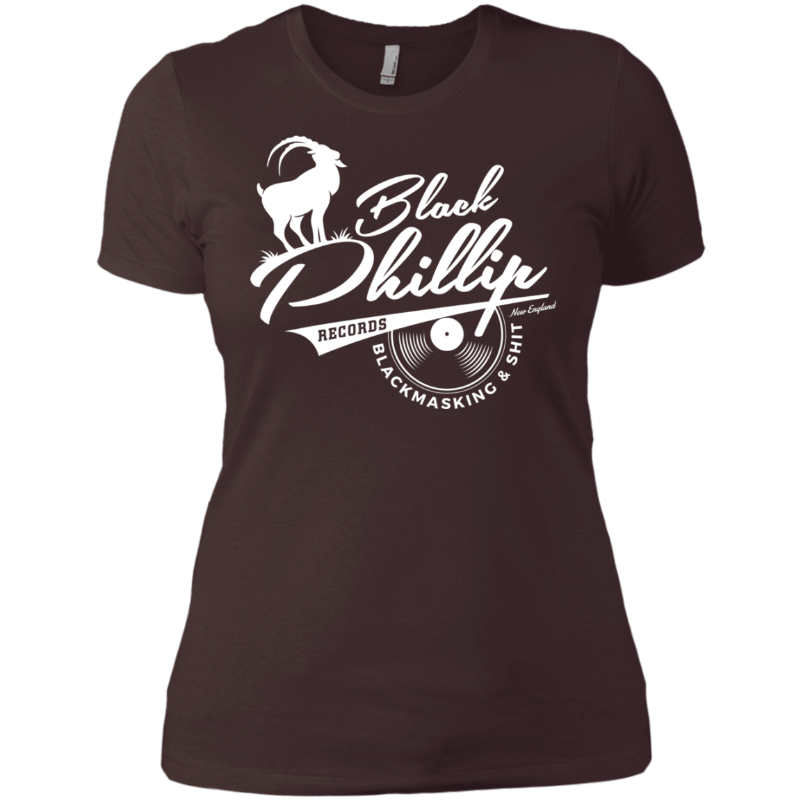 T-Shirts Dark Chocolate / X-Small BLACK PHILLIP RECORDS Women's Premium T-Shirt
