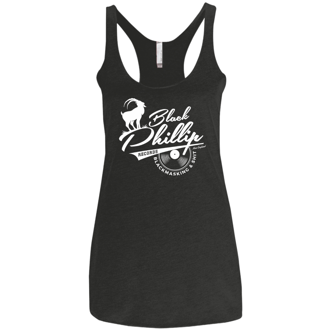 T-Shirts Vintage Black / X-Small BLACK PHILLIP RECORDS Women's Triblend Racerback Tank