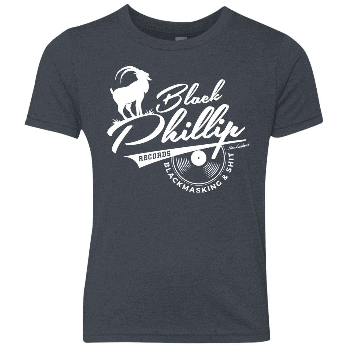 T-Shirts Vintage Navy / YXS BLACK PHILLIP RECORDS Youth Triblend T-Shirt