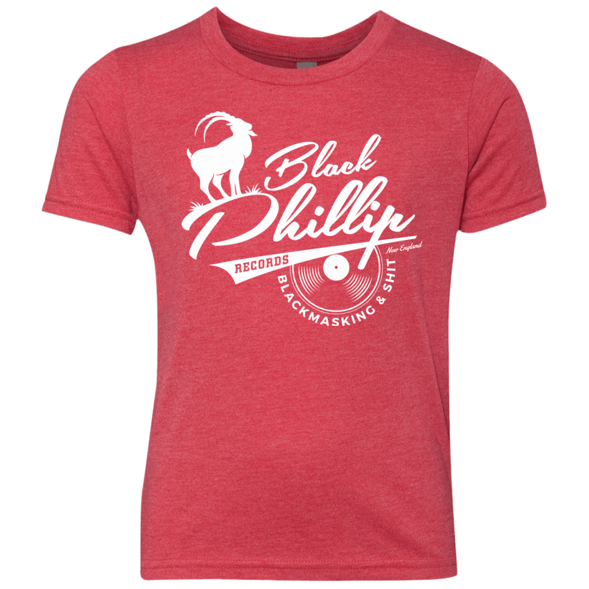 T-Shirts Vintage Red / YXS BLACK PHILLIP RECORDS Youth Triblend T-Shirt
