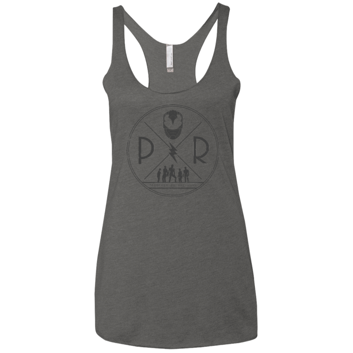 T-Shirts Premium Heather / X-Small Black Power Women's Triblend Racerback Tank