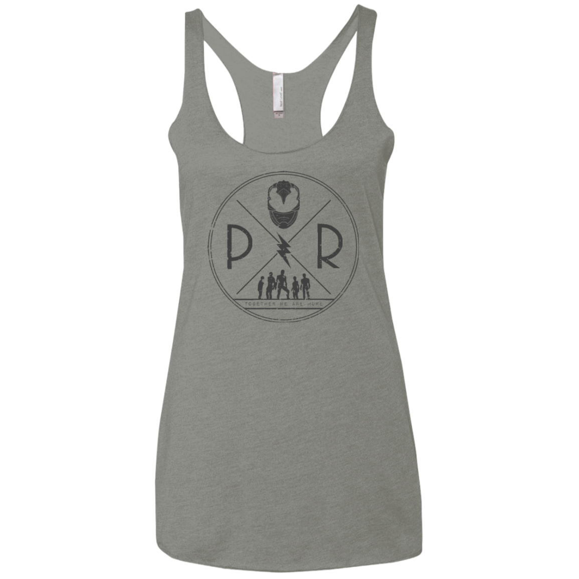 T-Shirts Venetian Grey / X-Small Black Power Women's Triblend Racerback Tank