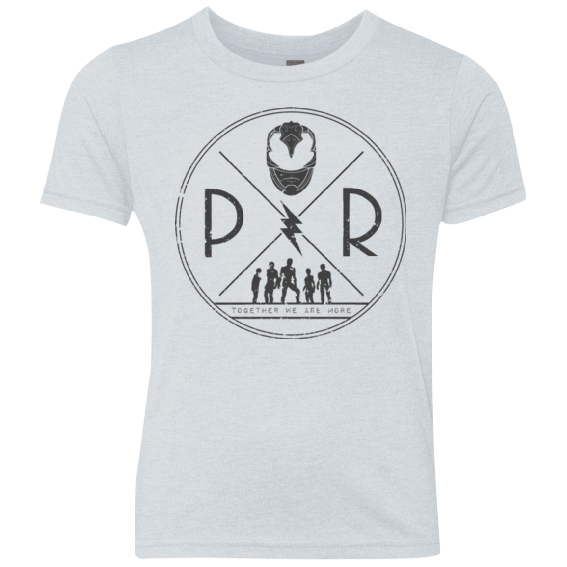 T-Shirts Heather White / YXS Black Power Youth Triblend T-Shirt