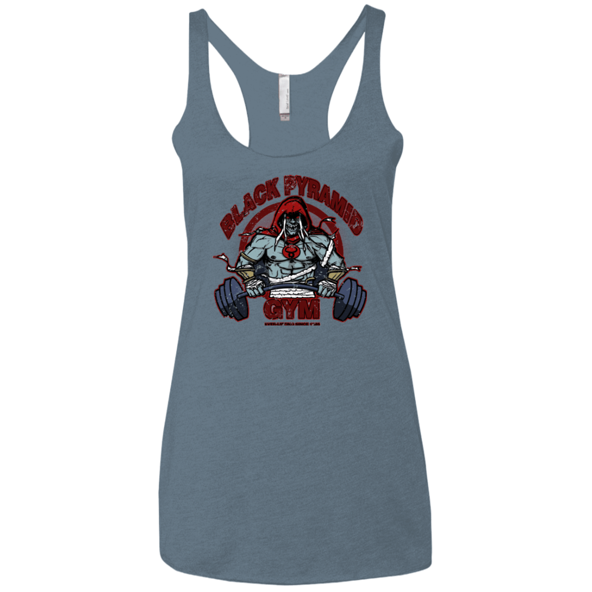 T-Shirts Indigo / X-Small Black Pyramid Gym Women's Triblend Racerback Tank