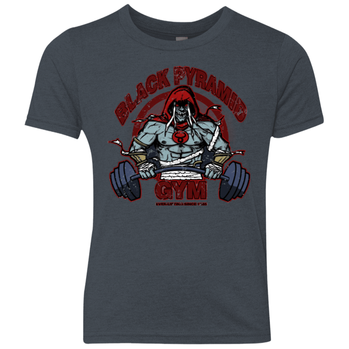 T-Shirts Vintage Navy / YXS Black Pyramid Gym Youth Triblend T-Shirt