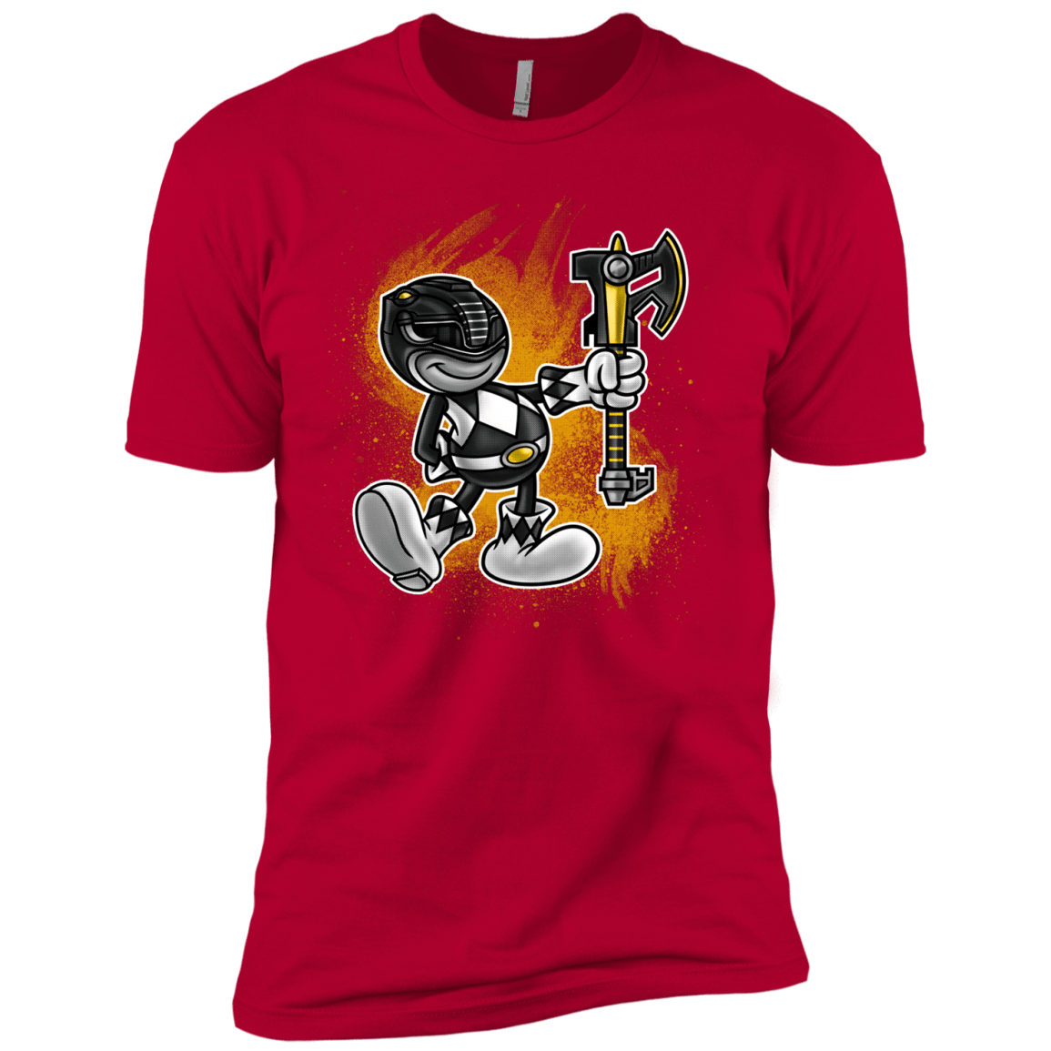 T-Shirts Red / YXS Black Ranger Artwork Boys Premium T-Shirt