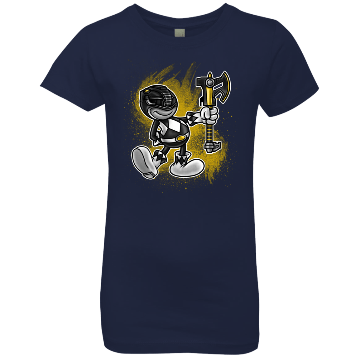 T-Shirts Midnight Navy / YXS Black Ranger Artwork Girls Premium T-Shirt