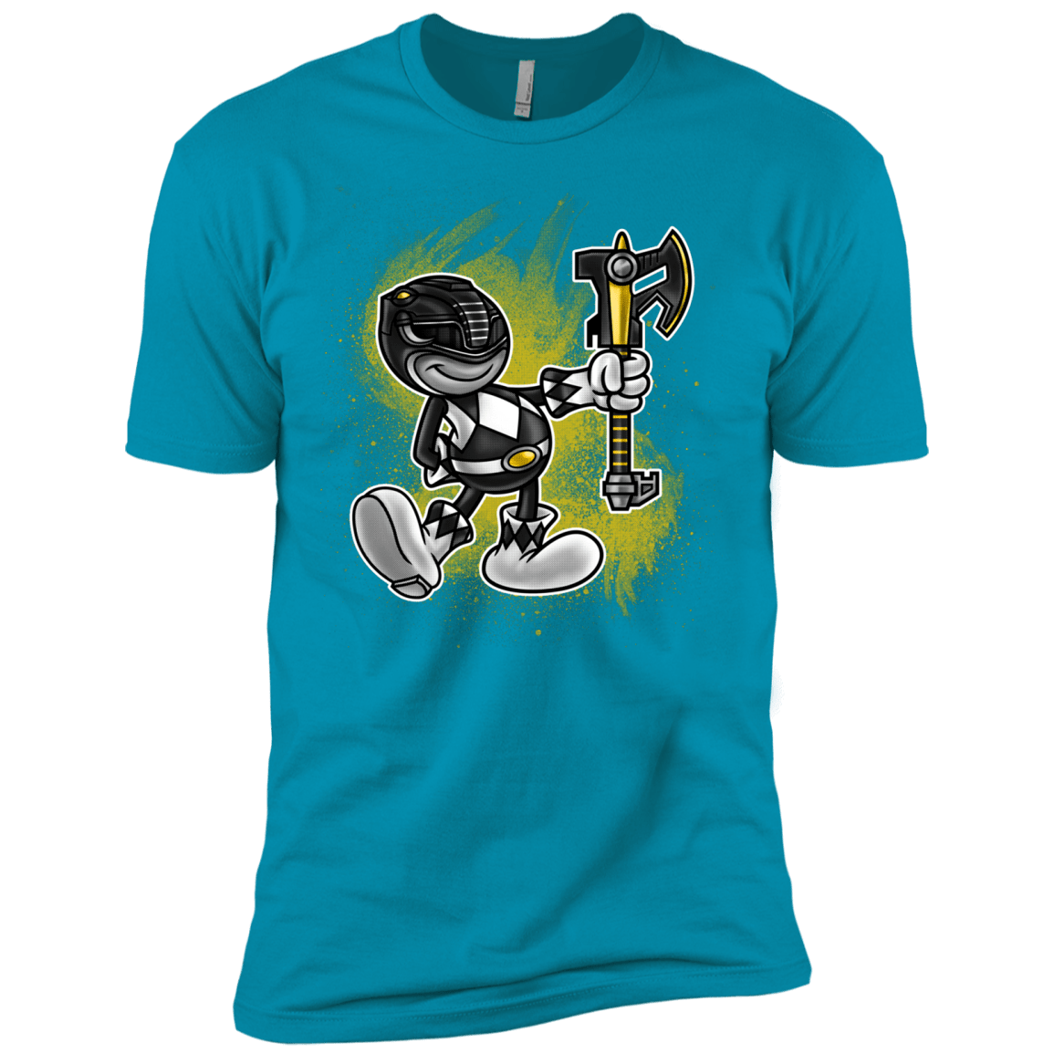 T-Shirts Turquoise / X-Small Black Ranger Artwork Men's Premium T-Shirt