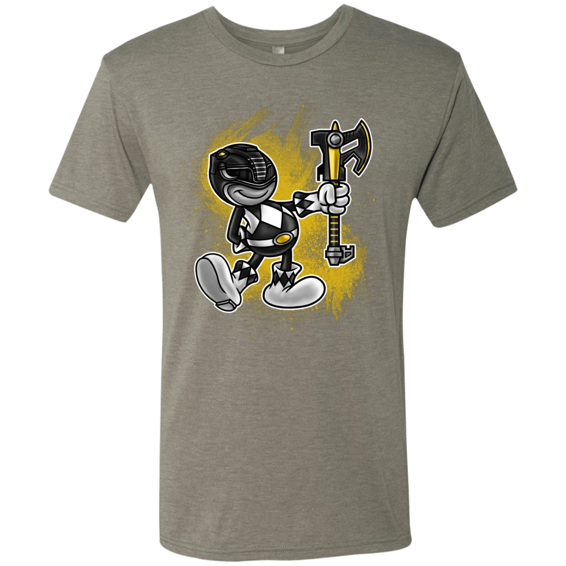 T-Shirts Venetian Grey / Small Black Ranger Artwork Men's Triblend T-Shirt