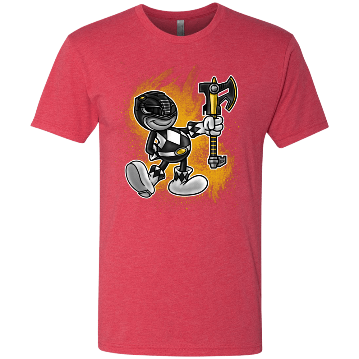 T-Shirts Vintage Red / Small Black Ranger Artwork Men's Triblend T-Shirt