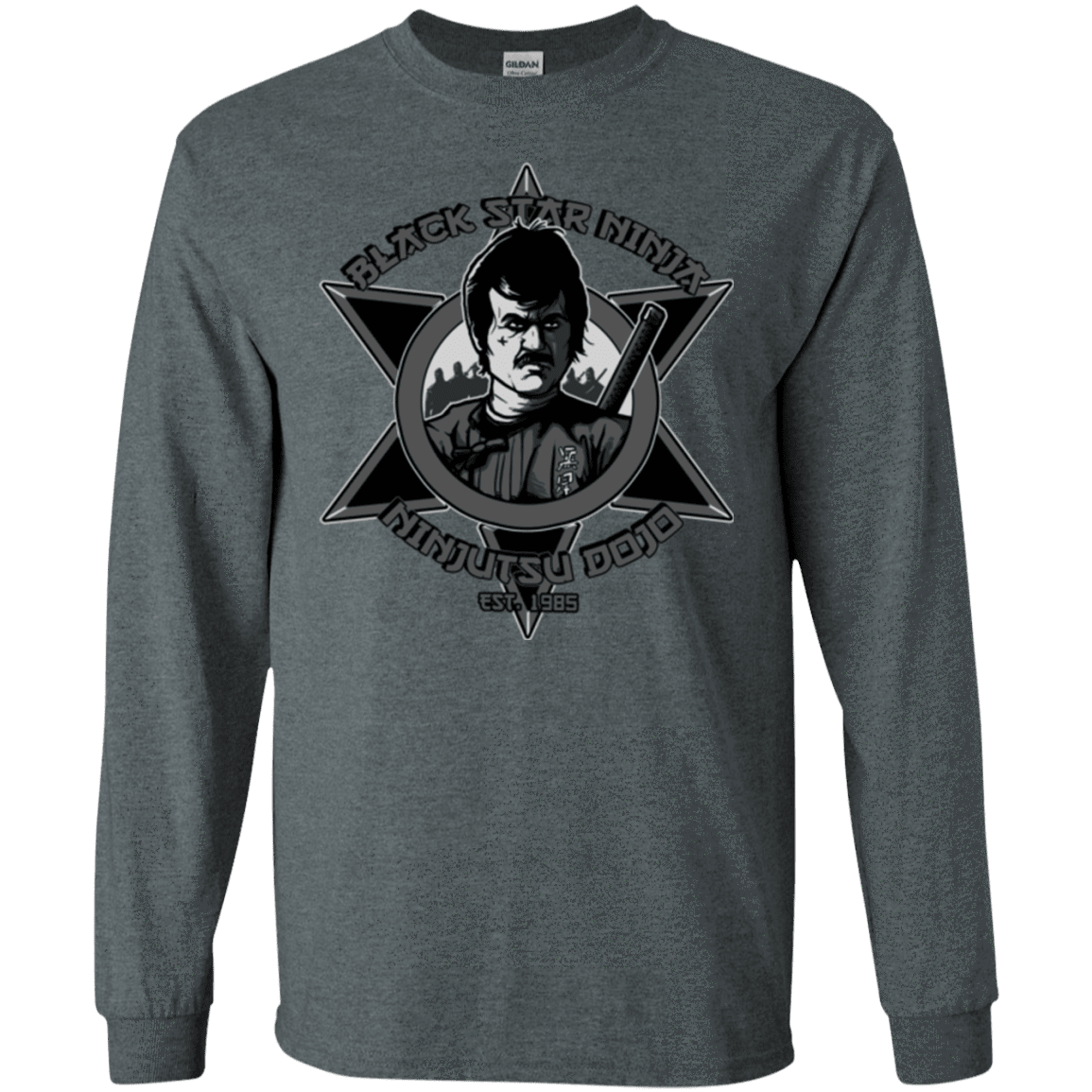 T-Shirts Dark Heather / S Black Star Dojo Men's Long Sleeve T-Shirt