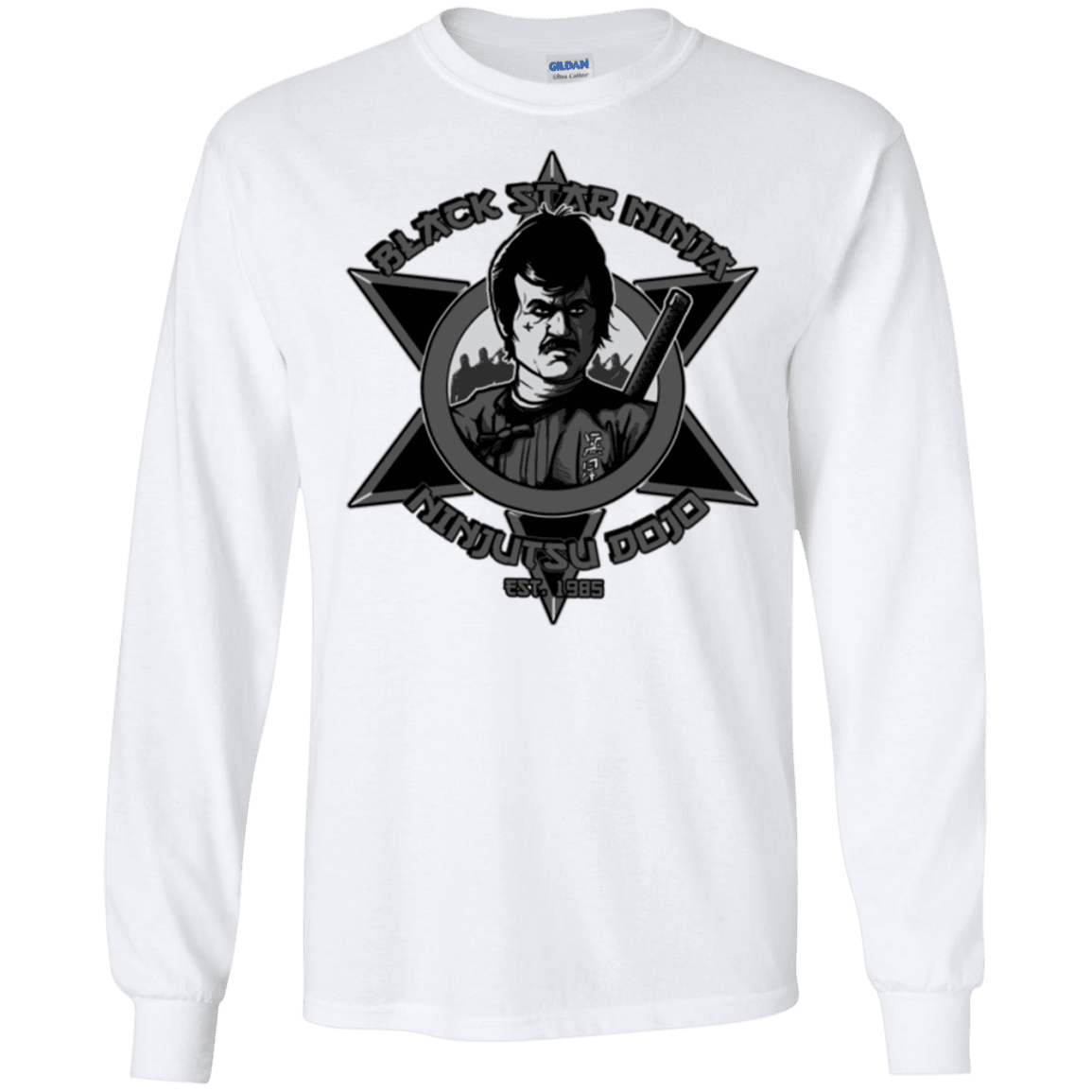 T-Shirts White / S Black Star Dojo Men's Long Sleeve T-Shirt