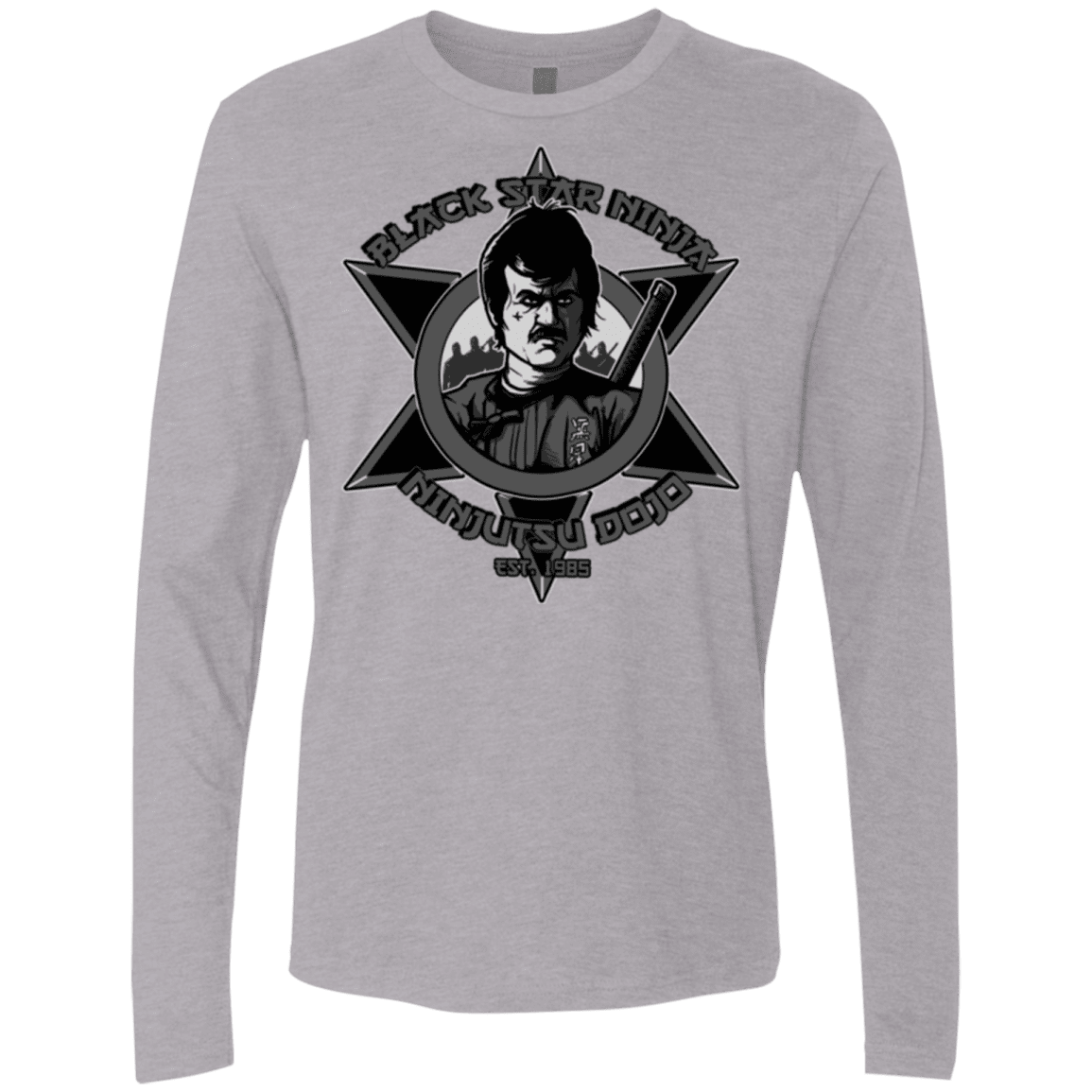 T-Shirts Heather Grey / S Black Star Dojo Men's Premium Long Sleeve